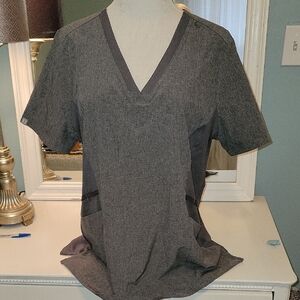Hanes Charcoal V-Neck Women's Tee